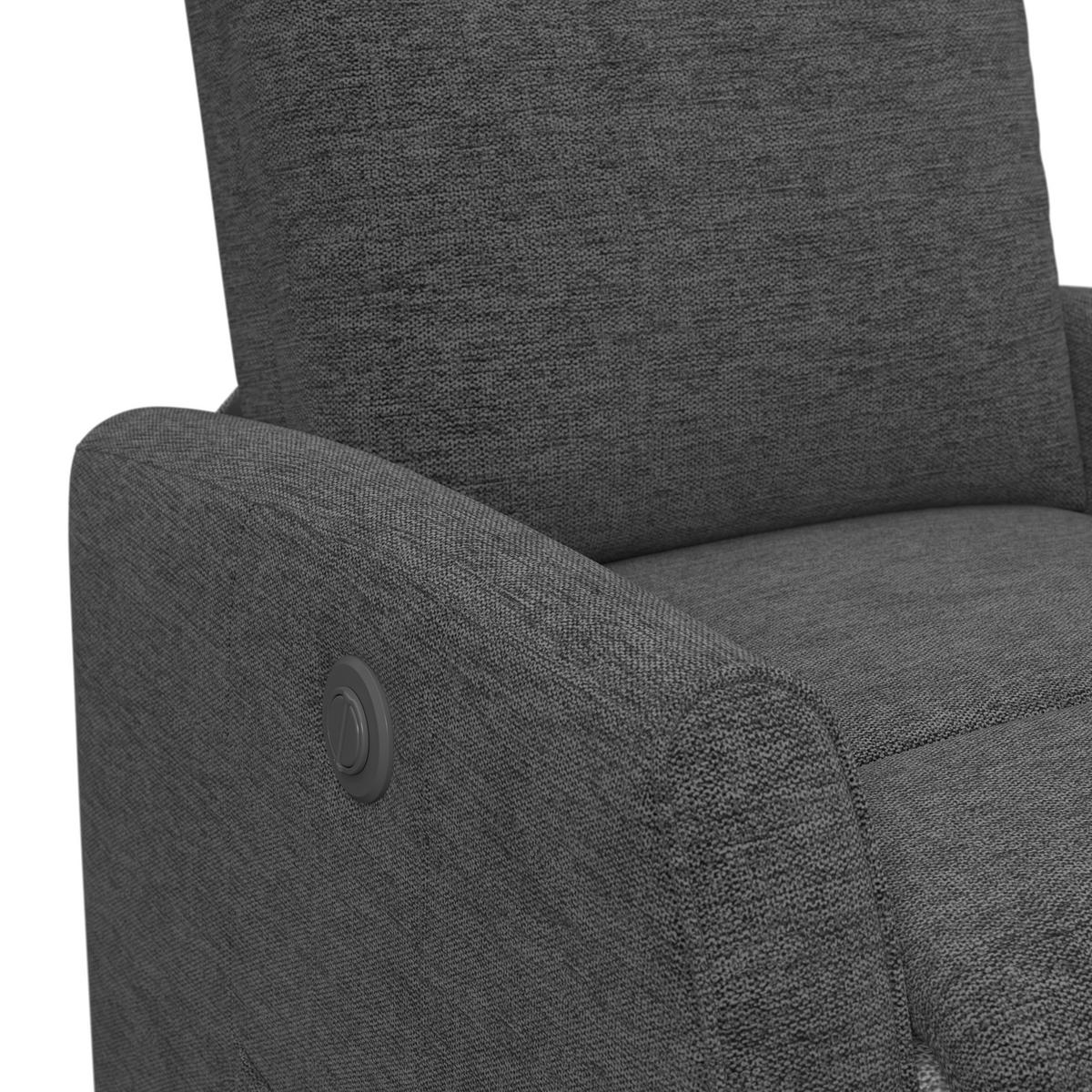 Televízne kreslo ATHEN, s pomocou pri vstávaní - tmavosivá, Modern, kov/drevo (67.5/107/88.5cm)