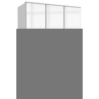 Šatníková skriňa CLACK biela vysoký lesk - biela/biela s vysokým leskom, Basics, kompozitné drevo (135/199/58cm) - MID.YOU