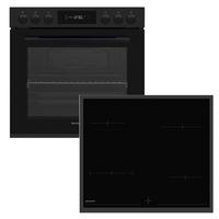 Einbauherd-set Schwarz/glaskeramik B:59,5cm - Schwarz, Basics, Glas/Metall (59.5/59.5/57.5cm)