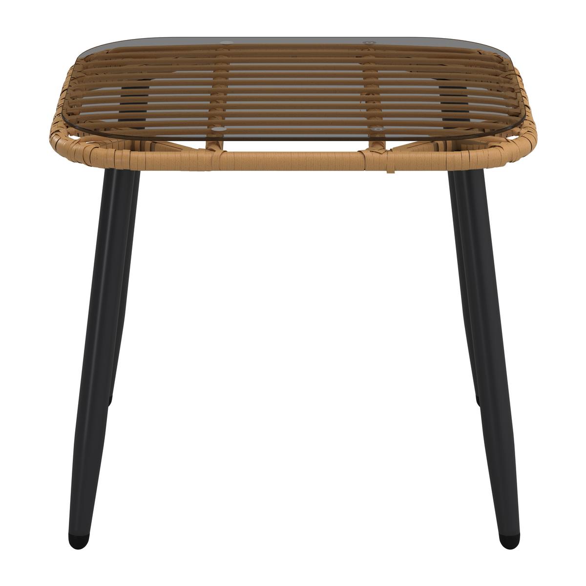 Lounge Garnitúra Poros - natúr/szürke, Modern, műanyag/Üveg (122/65cm) - Beldano