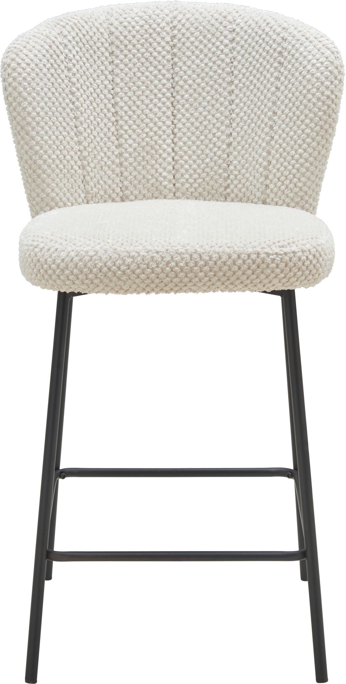 Barhocker Paris - Beige/Schwarz, LIFESTYLE, Holz/Textil (55/101/59cm) - Livetastic