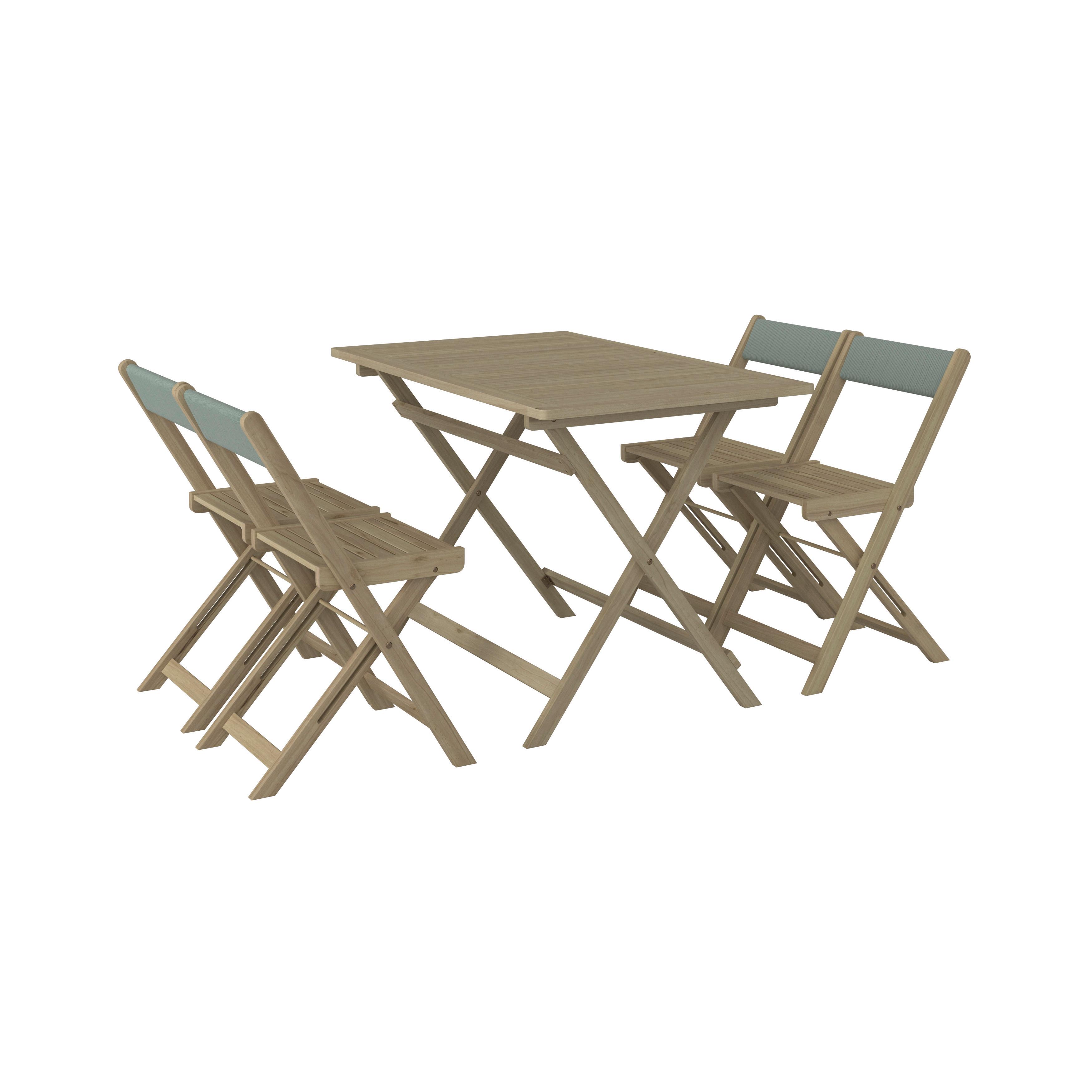 Balkonset Meran 5 Teilig - Akaziefarben, MODERN, Holz (110/42/74/77/70/47cm) - James Wood