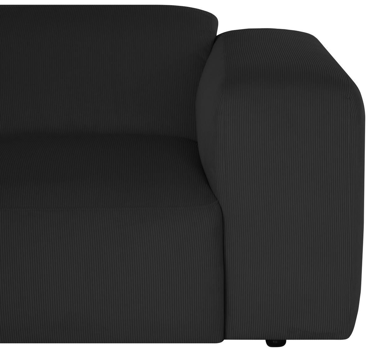 Ecksofa Hannah Anthrazit 170x252 Cm - Anthrazit/Schwarz, Design, Textil (170/252cm) - MID.YOU