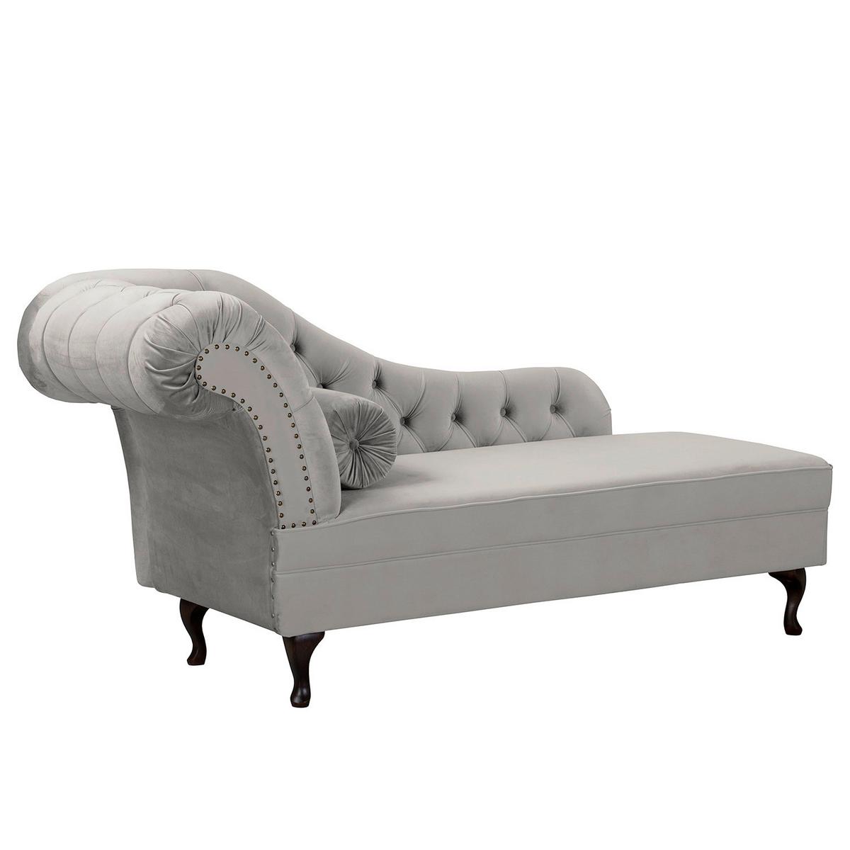 Récamiere Pako Grau B: 185cm - Braun/Grau, Design, Textil (185/93/75cm) - Livetastic