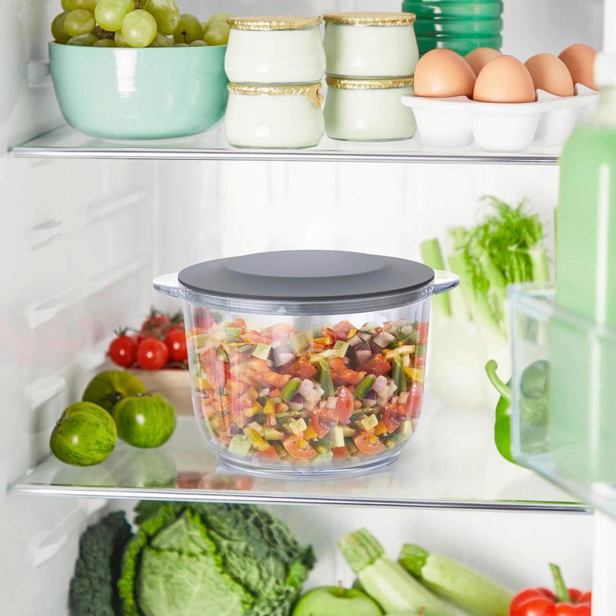 UNIVERSALZERKLEINERER 500W, 1000ml - Grau, Basics, Glas (21,7/18,4/25,4cm) - Tefal