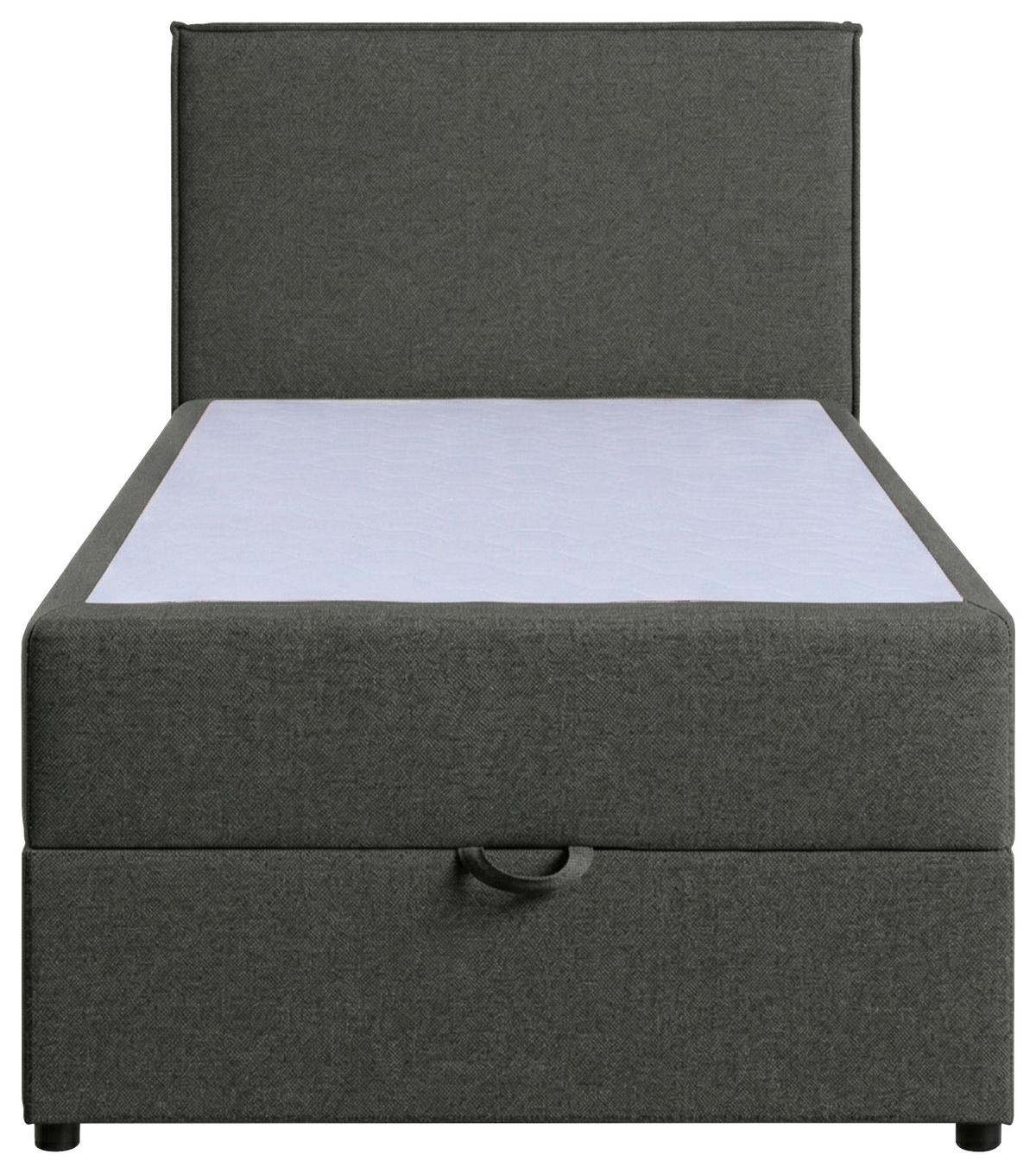 Boxspringbett Naxos 100x200 Soul 2 Anthrazit - Anthrazit/Schwarz, MODERN, Holzwerkstoff/Textil (100/200cm)