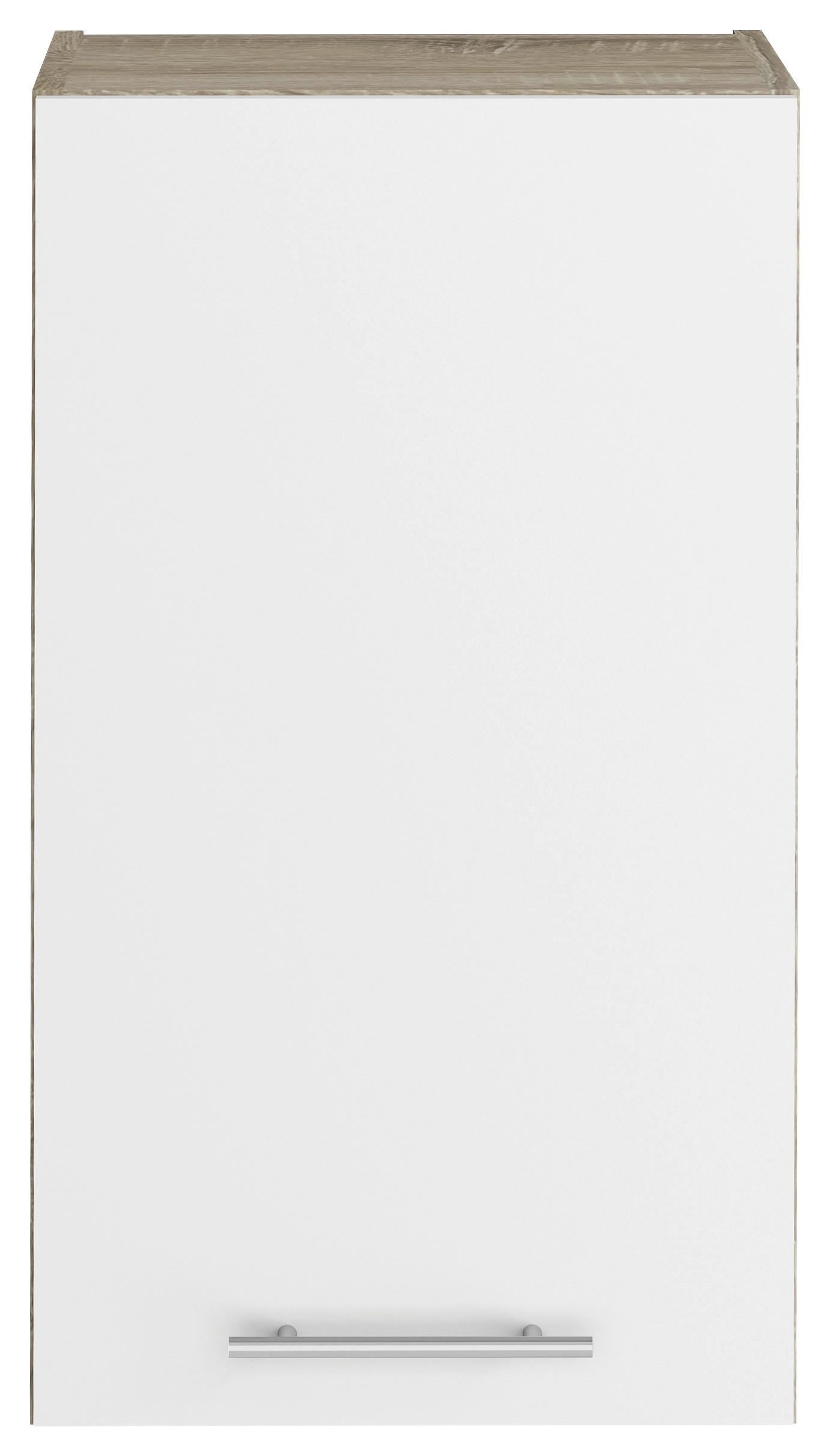 Felsőszekrény Corina - Sonoma tölgy/fehér, fa/fém (40/72,4/34,6cm)