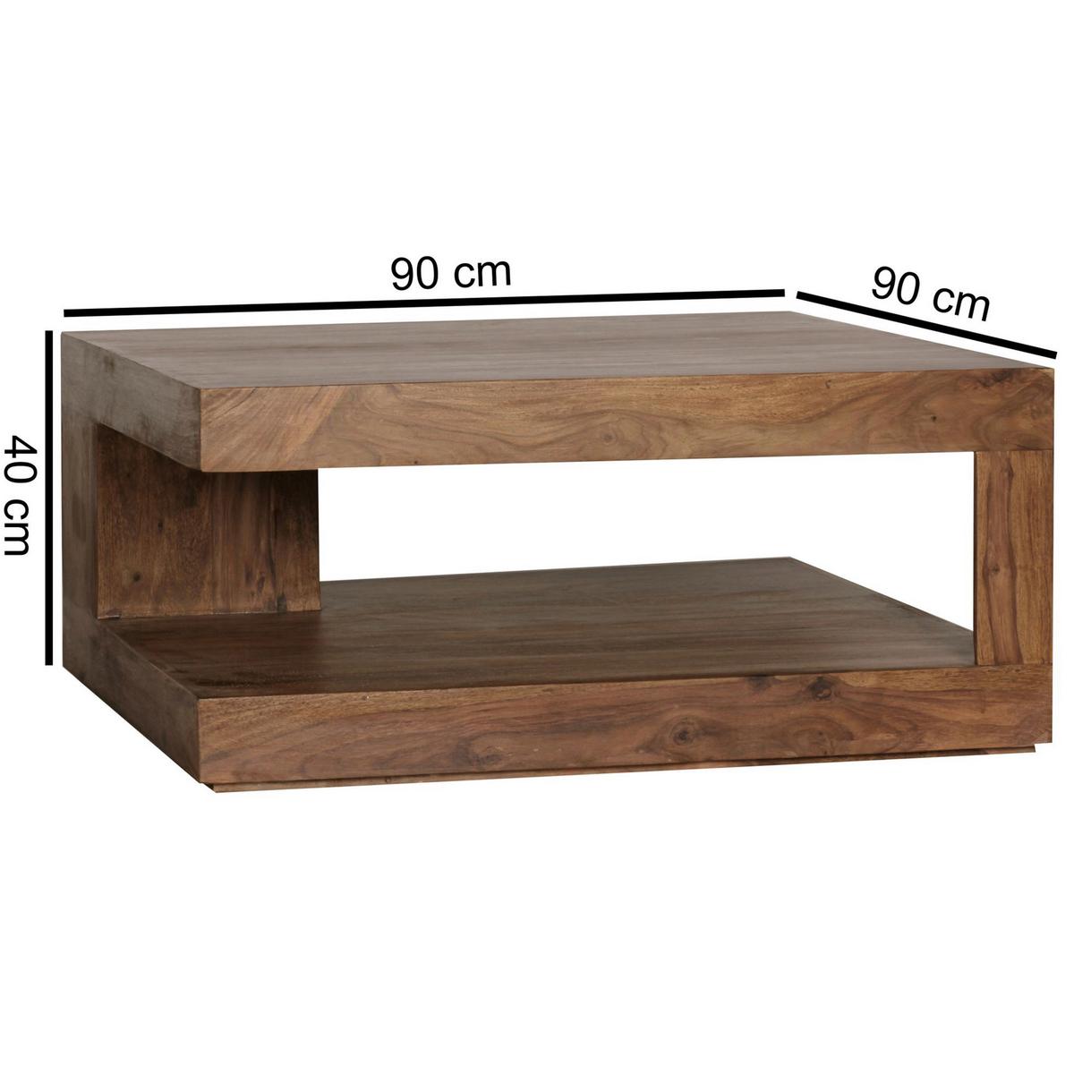 Couchtisch Wl6.227 - Sheeshamfarben, Design, Holz (90/90/40cm) - MID.YOU
