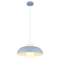 Hängeleuchte 15755b - Blau/Weiß, Trend, Glas/Textil (38/120cm) - Globo