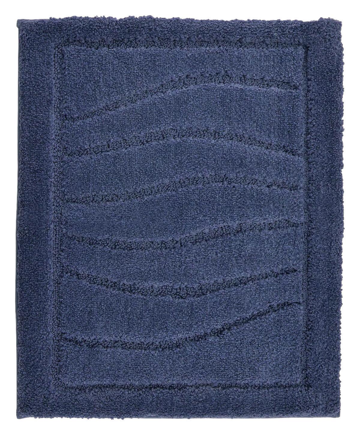 Wc-vorleger Lasse Blau 50x60 Cm Waschbar - Dunkelblau, ROMANTIK / LANDHAUS, Textil (50/60cm) - James Wood