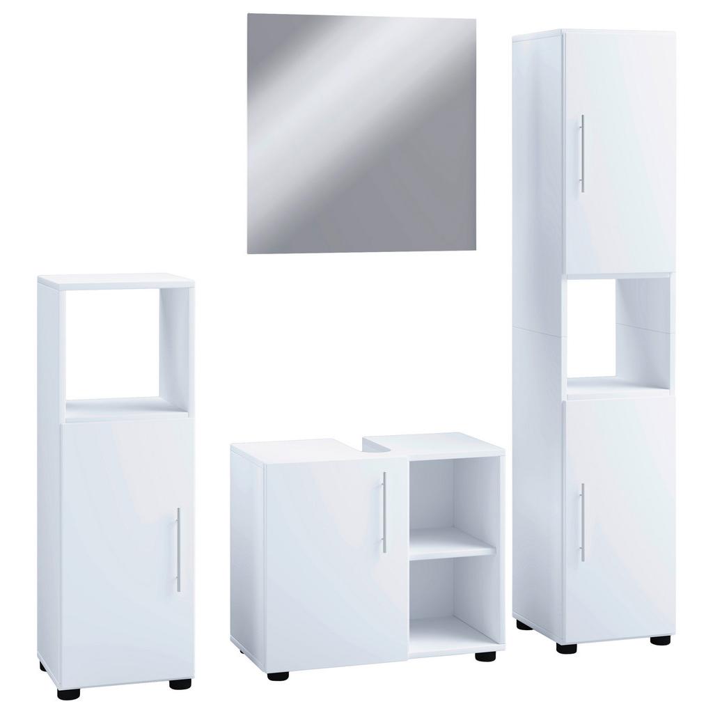 Badmöbel-Set 4--Teilig. Flandu II B: 122 cm Weiß