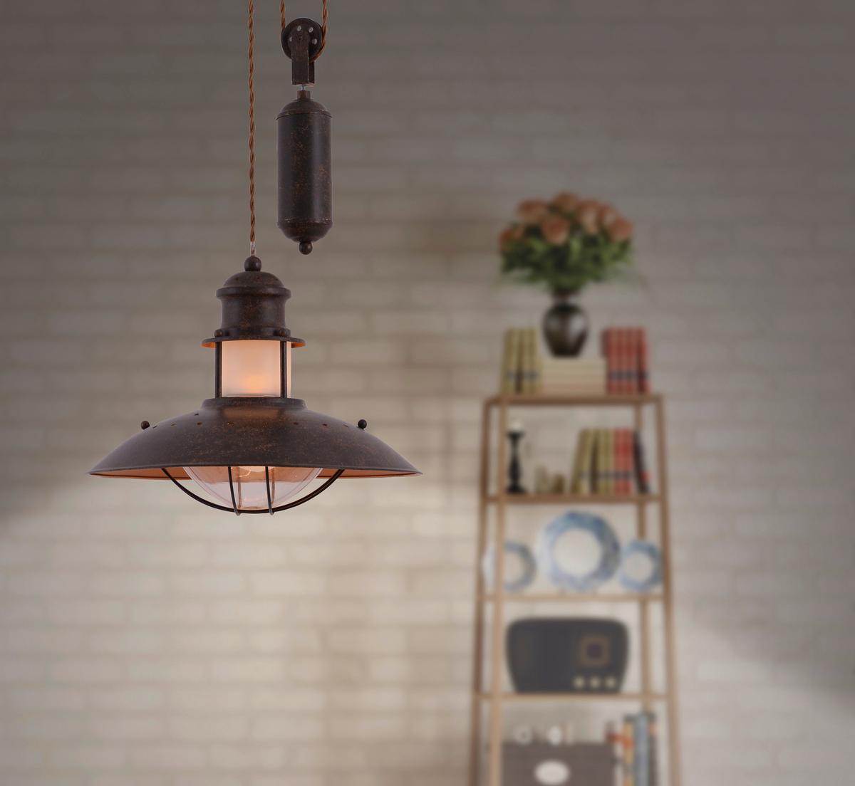 Hängeleuchte Cottage H: 150cm 1-Flammig, höhenverstellbar - Braun, KONVENTIONELL, Kunststoff/Metall (35/150cm) - Näve