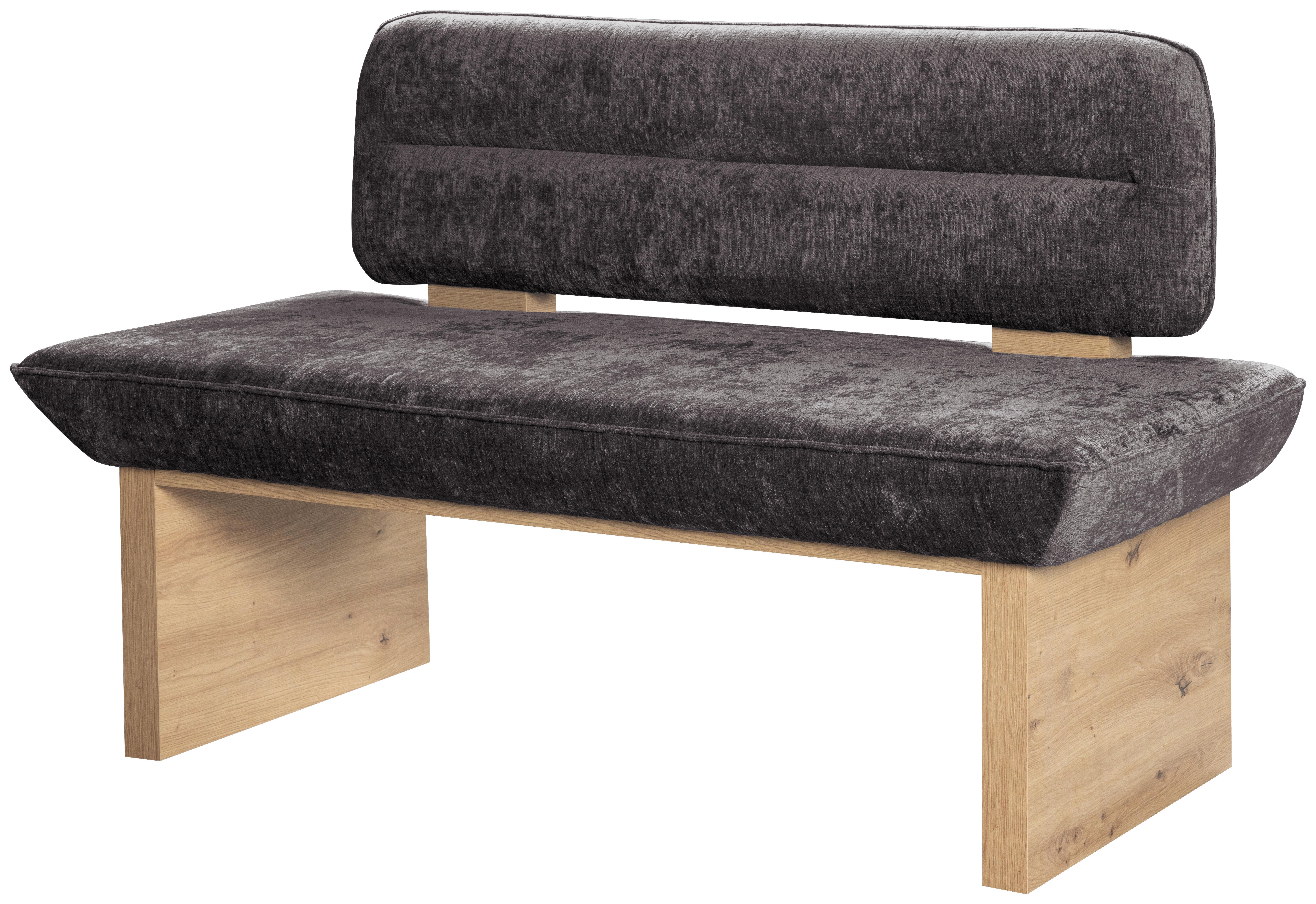 Sitzbank Beluna Ii - Eichefarben/Grau, KONVENTIONELL, Holzwerkstoff/Textil (120/87/67cm) - James Wood