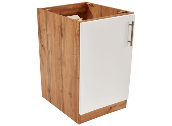 Spülenunterschrank Stella Spu50-1 - Eichefarben/Weiß, Holzwerkstoff (50/86/57cm) - Ombra Spülenunterschrank Stella Spu50-1 - Eichefarben/Weiß, Holzwerkstoff (50/86/57cm) - Ombra
