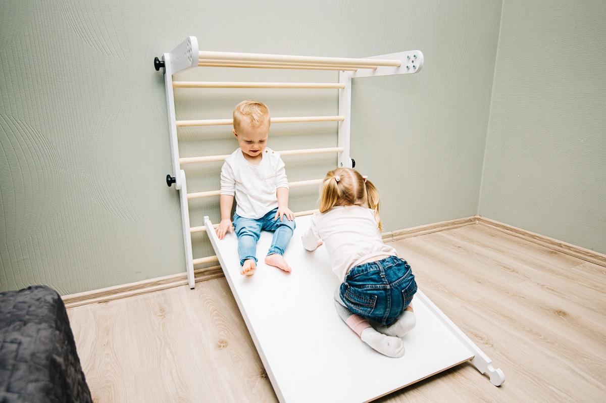 Klettergerüst Pikler Triangle 3 Sections - Weiß, Basics, Holz (50/150/6cm)