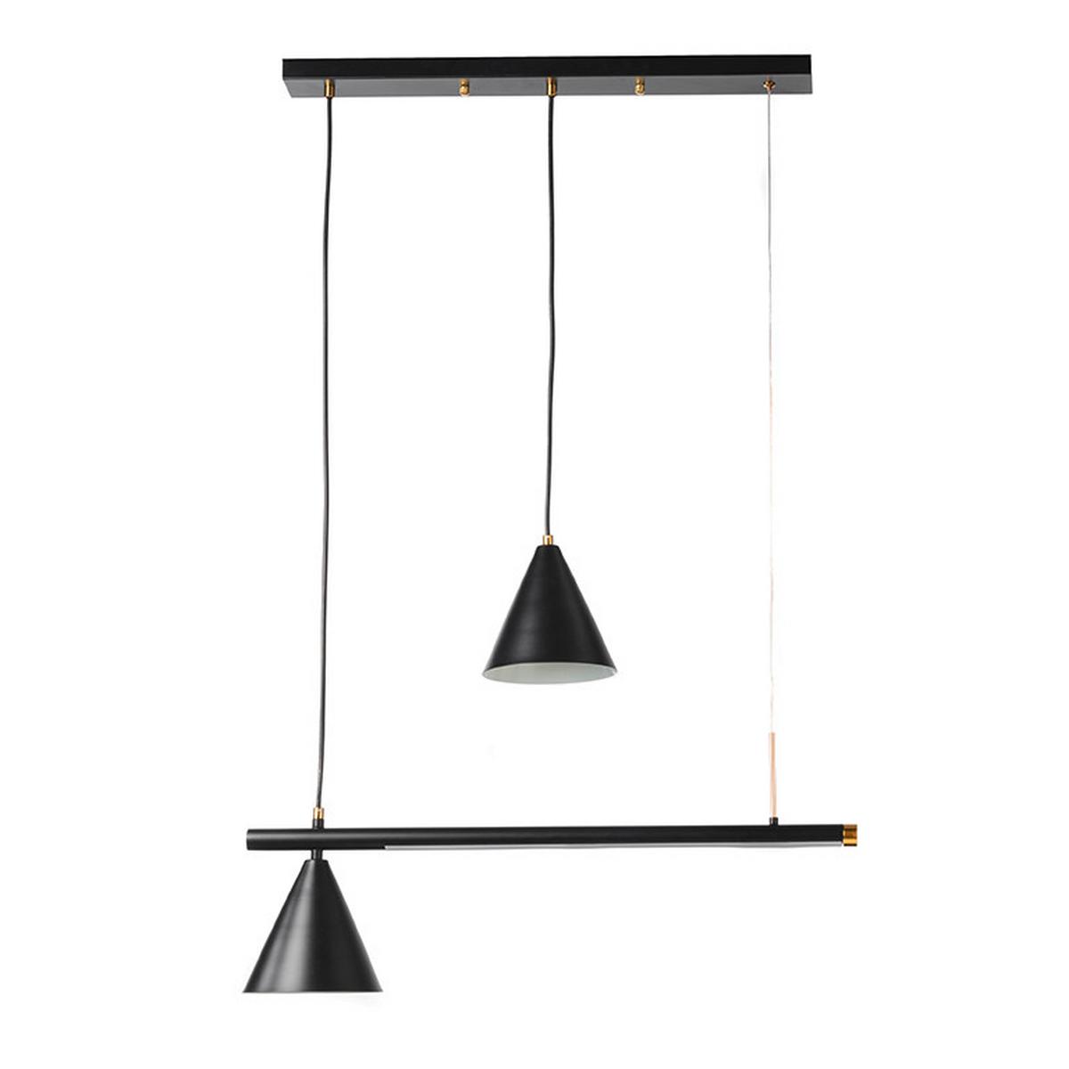 Led-hängeleuchte 5042/s - Schwarz, Design, Metall (90/15/120cm)