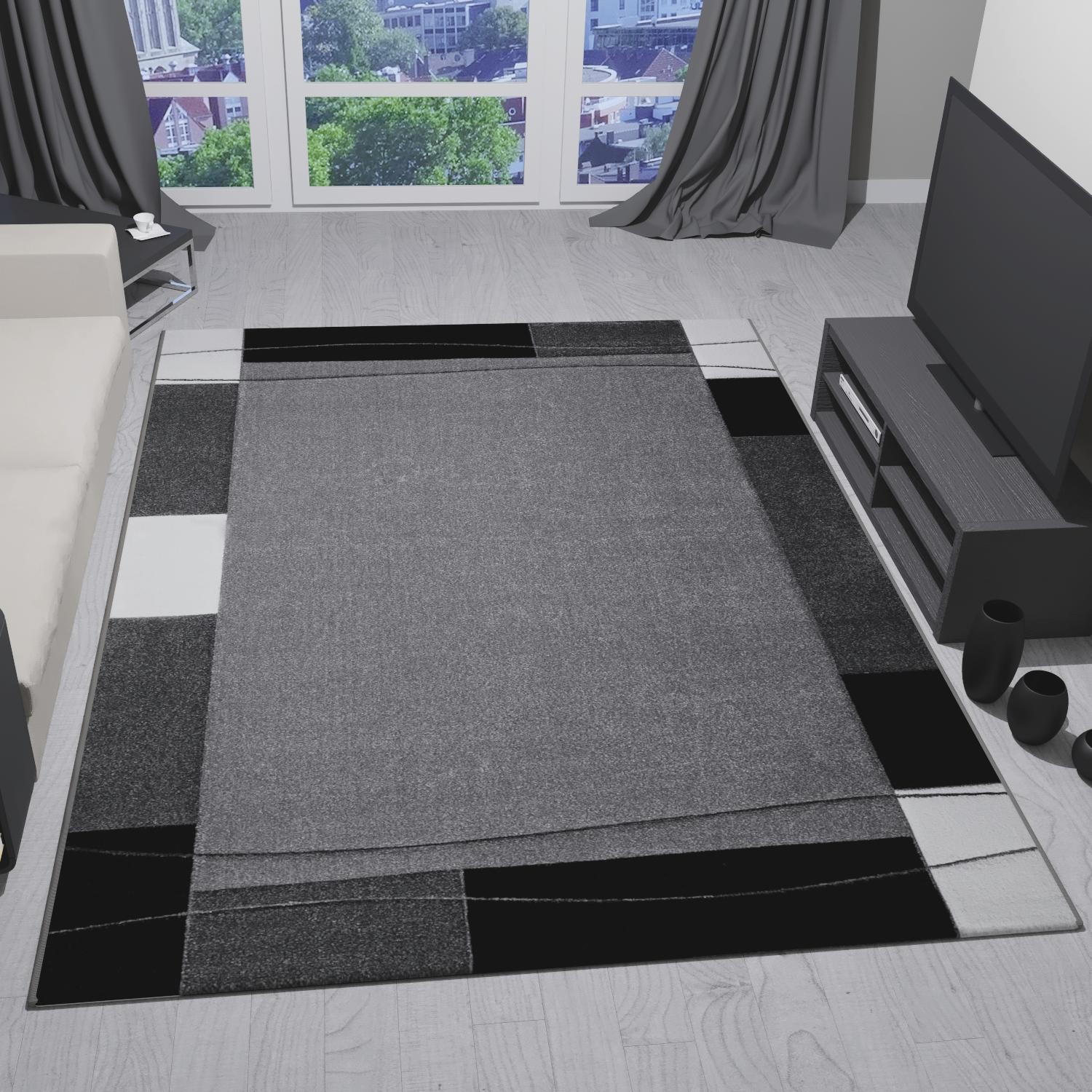 Webeteppich Grau Bodüre 80x150cm