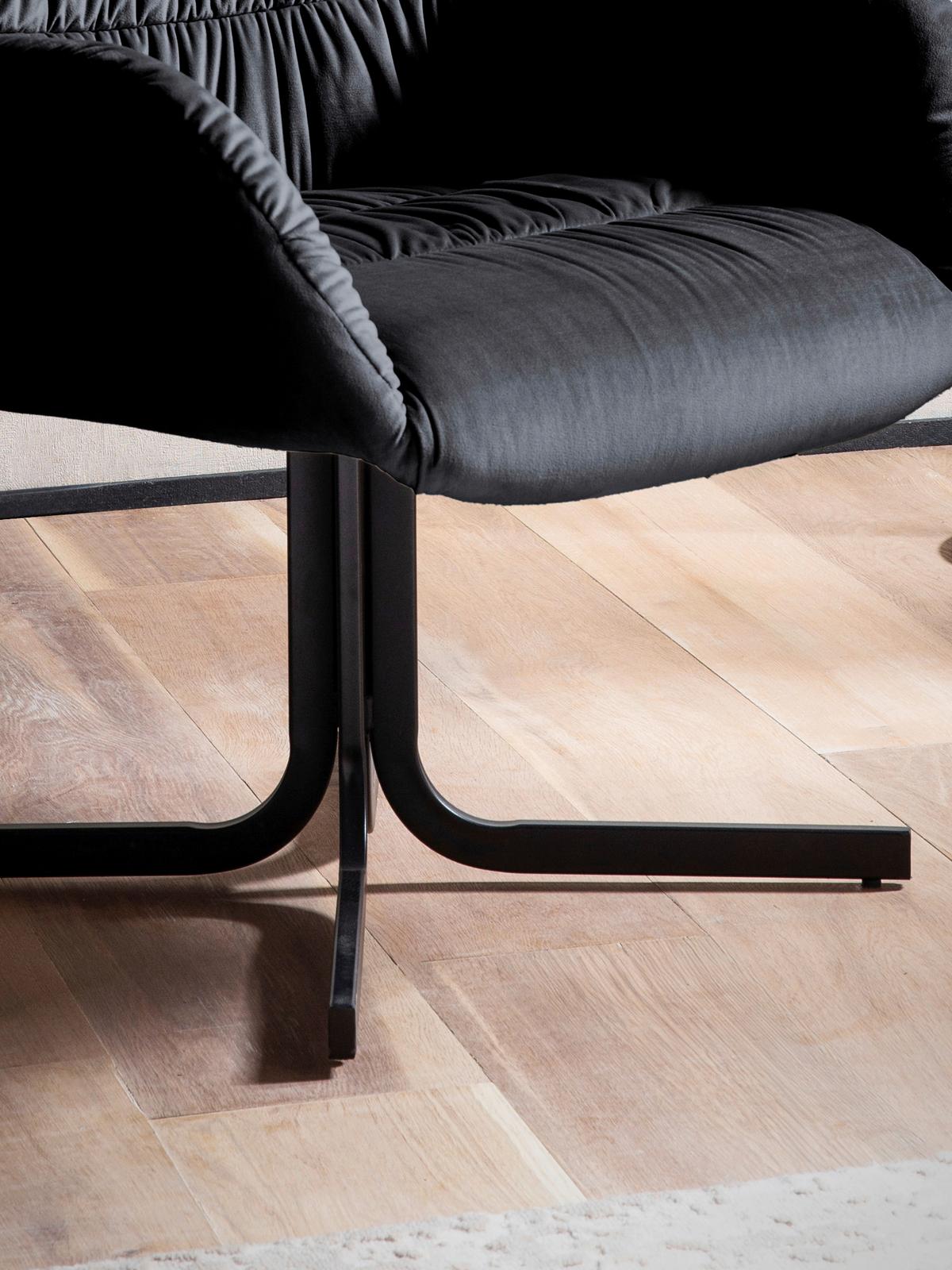Sessel Schwarz B: 64 cm - Schwarz, Design, Textil (64/74/68cm) - Livetastic
