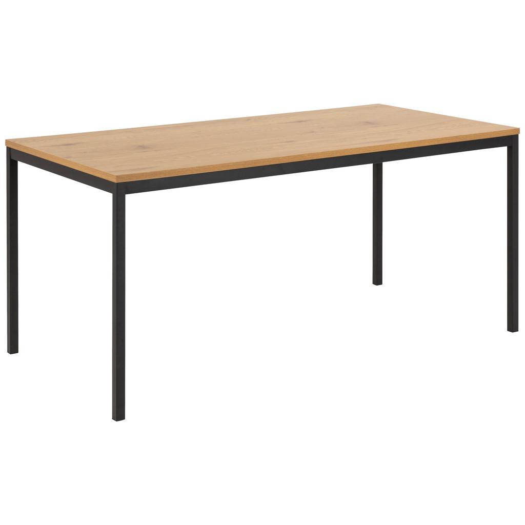 Esstisch Seaford 160x80 Cm Eiche Dekor/schwarz