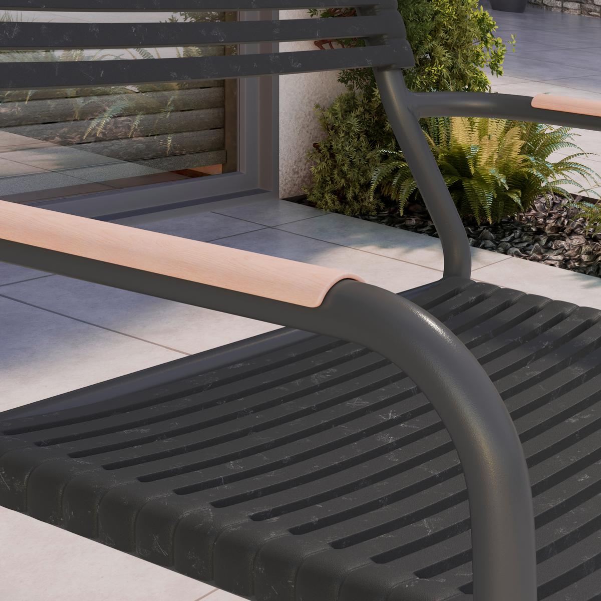 ZAHRADNÍ ŽIDLE IRIS - přírodní barvy/antracitová, Basics, kov/plast (56/79/58cm) - Mömax