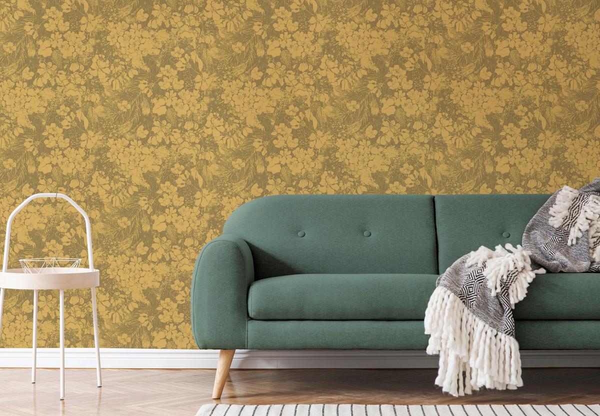 Vliestapete 118126 - Gelb, Basics, Papier/Kunststoff (52/1005cm)