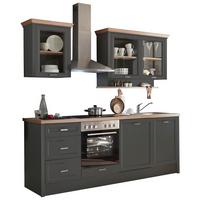 Konyhablokk Jasmin - Artisan tölgy/antracit, Modern, faalapú anyag (235/228/60cm)