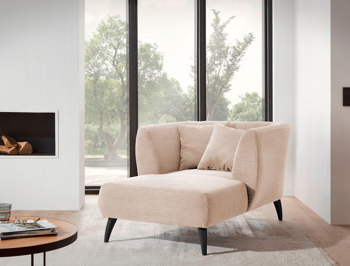 Xxl-sessel Inkl. Zierkissen Colori Beige - Beige/Schwarz, MODERN, Textil (108/84/155cm) - MID.YOU
