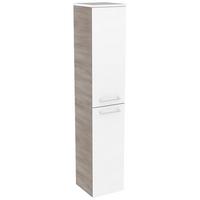 Hochschrank mit Türdämpfer Lima 30,5cm,Weiß/Esche Dekor - Eschefarben/Weiß, MODERN, Glas/Holzwerkstoff (30,5/160,5/32cm) - MID.YOU
