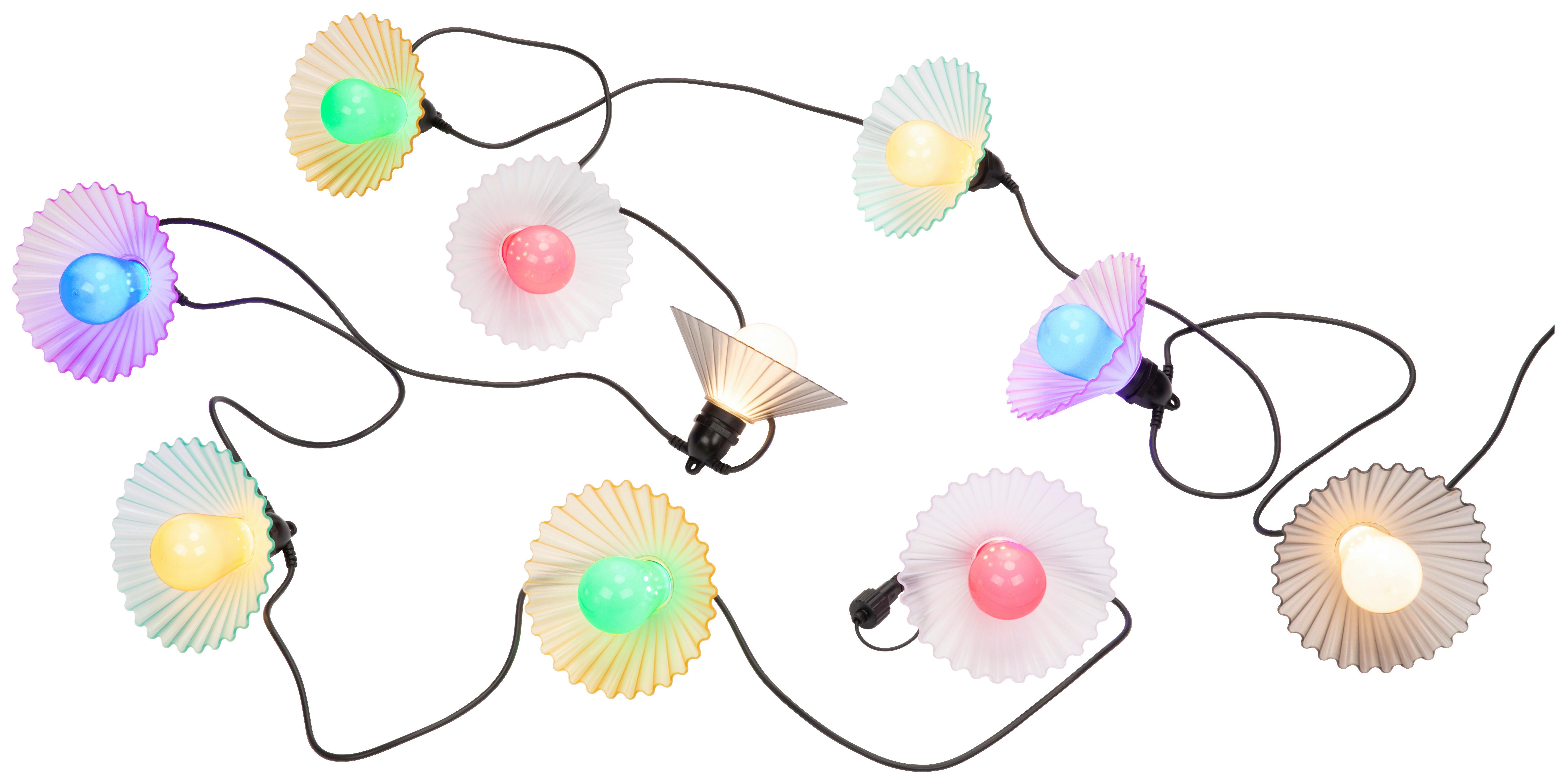 SVĚTELNÝ ŘETĚZ HITZ - bílá/černá, Konvenční, kov/plast (800cm) - Modern Living