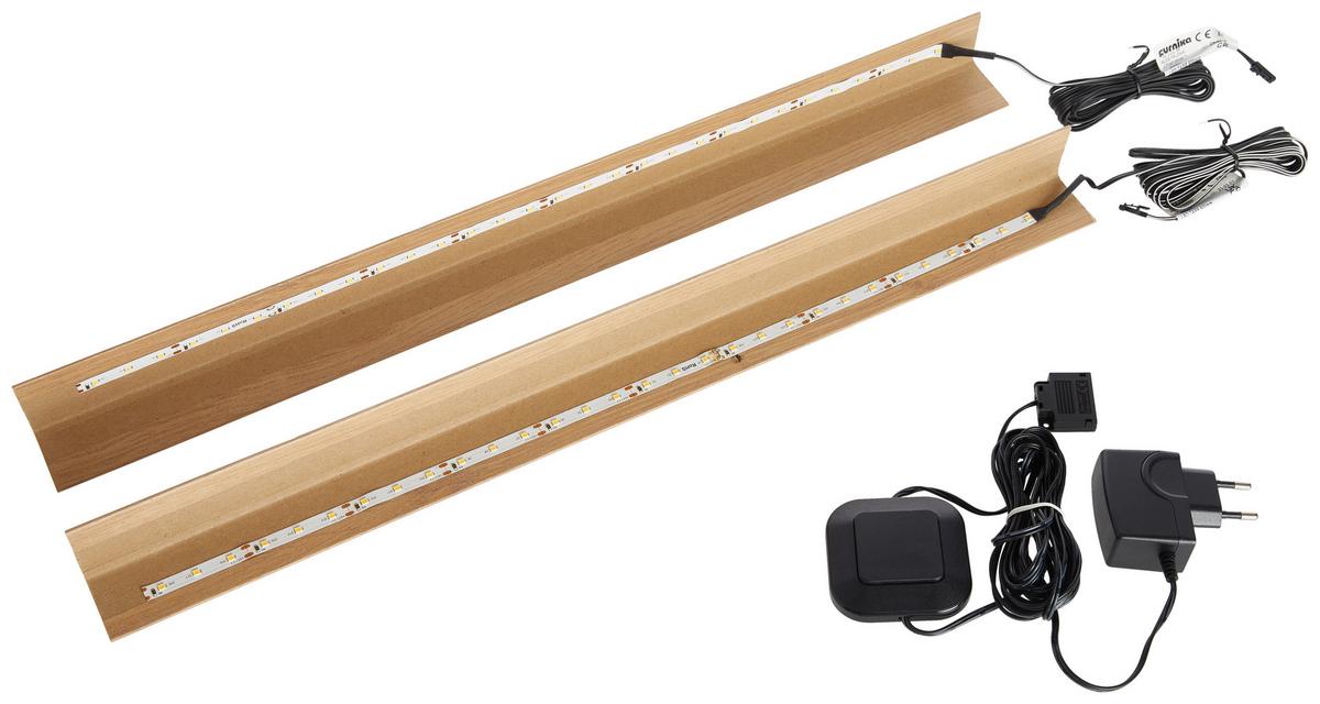 Led-streifen Kansas L: 54,6 Cm - Schwarz/Weiß, KONVENTIONELL, Kunststoff (54,6cm) - Livetastic