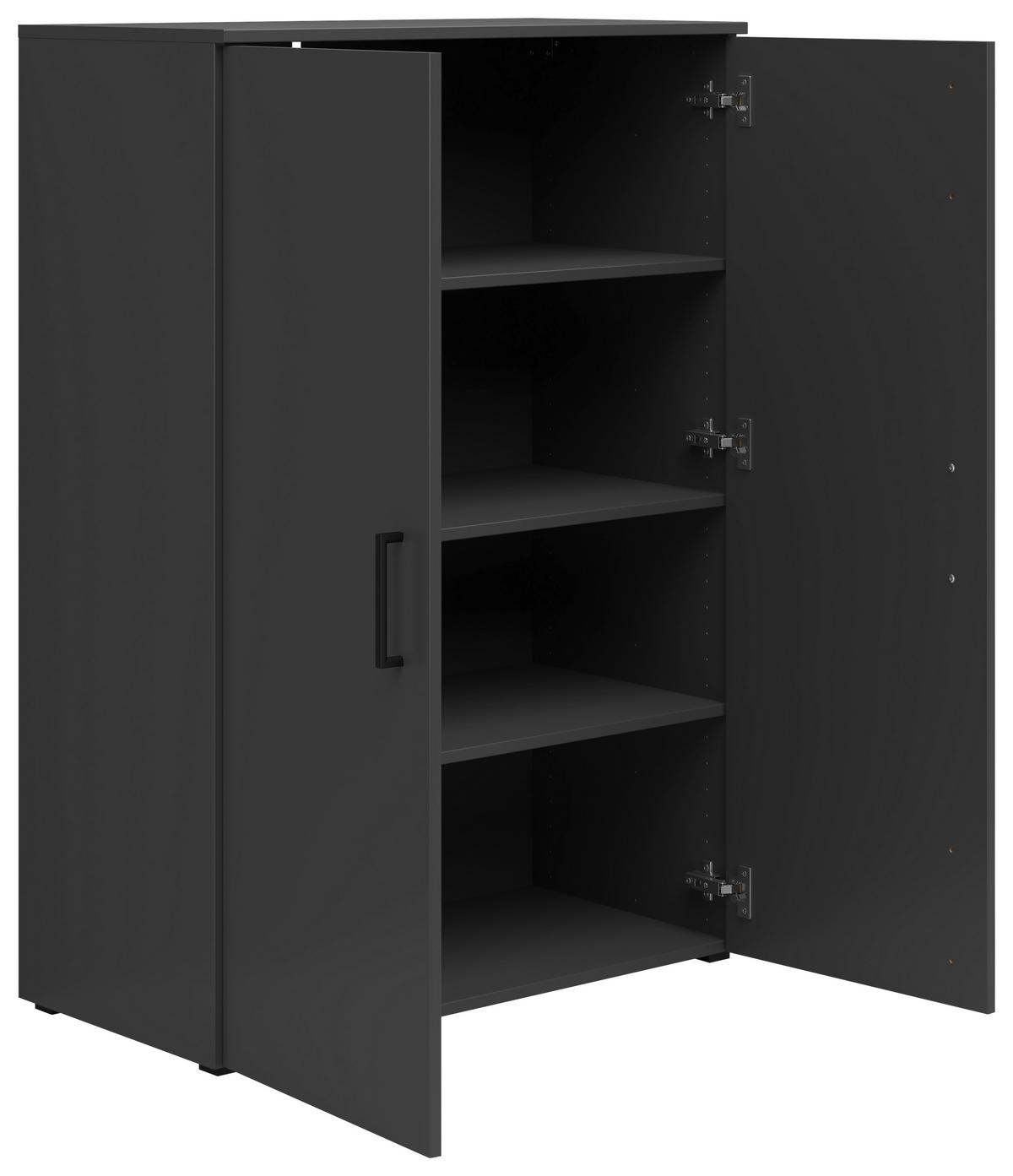 Komód Multistauraum - grafitszürke, Modern, faalapú anyag (80/115/40cm) - Carryhome