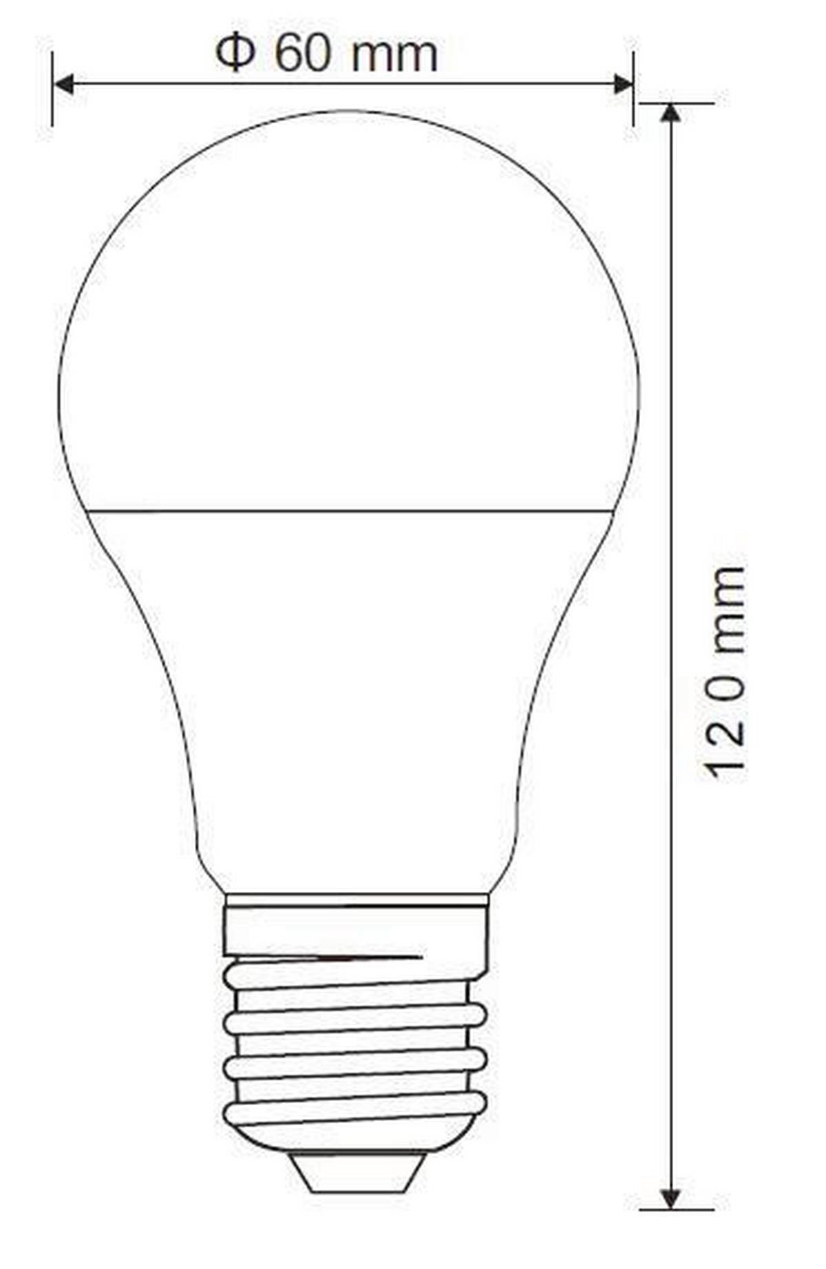 LED žárovka E27, 8,8W, 230V, AGL - opál, plast (6/10,5cm)