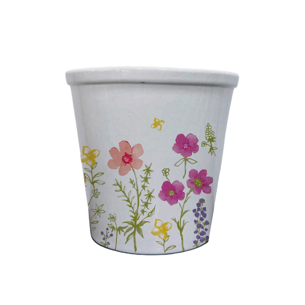 Übertopf Linessa - Multicolor, KONVENTIONELL, Keramik (15/14,5cm) - Luca Bessoni