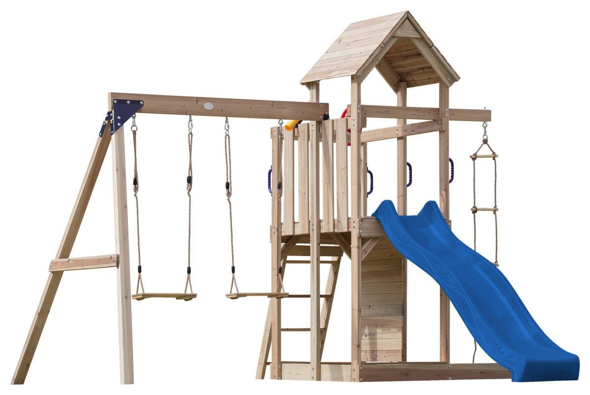 Spielturm A030.500.00 - Blau, KONVENTIONELL, Holz/Kunststoff (342/267/375cm) - Ambia Garden