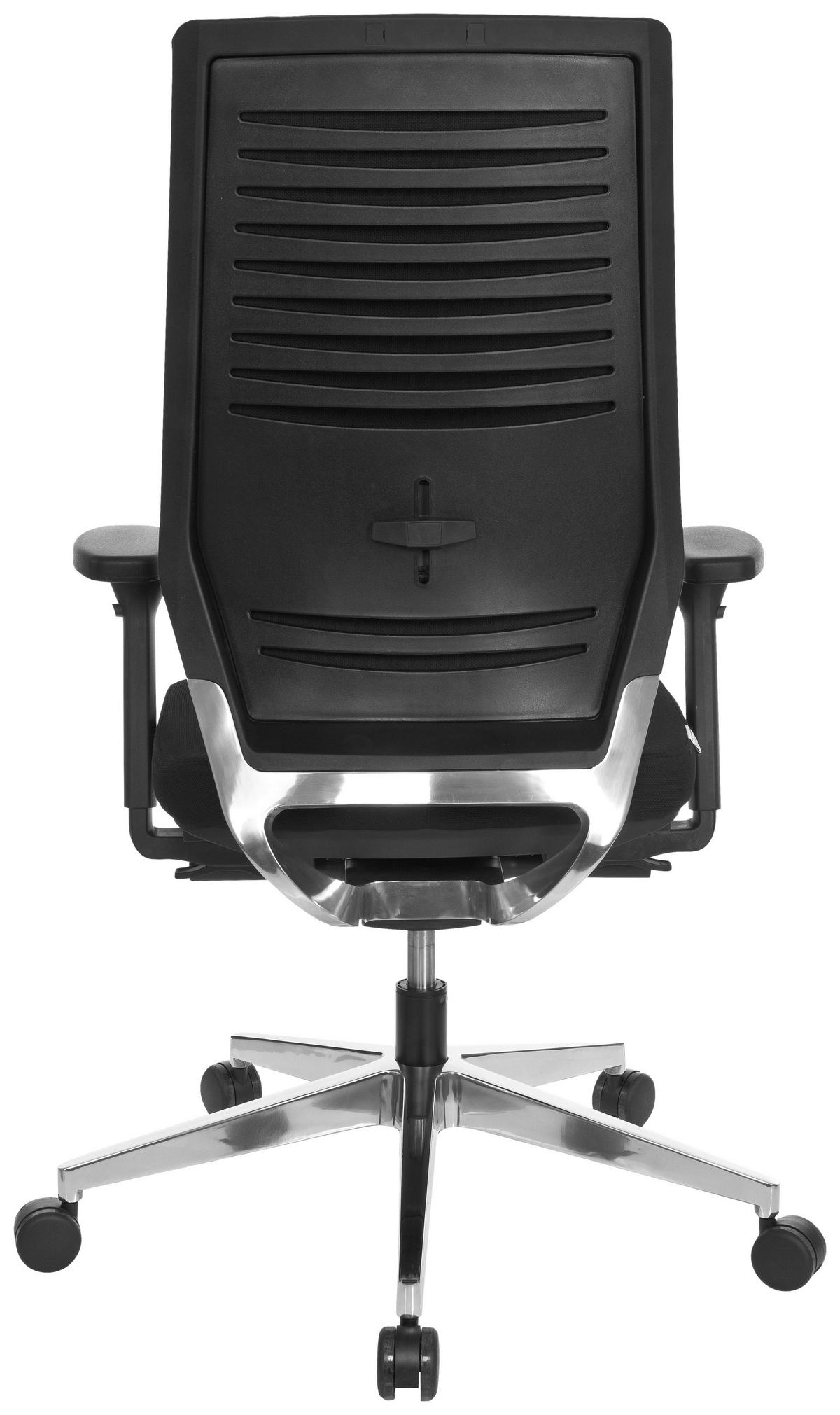 Bürodrehstuhl in Schwarz mit verstellbaren Armlehnen