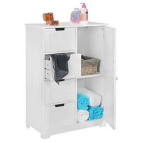 Midischrank Landhausstil Stehend B: 56 cm Weiß - Weiß, Basics, Holzwerkstoff (56/83/30cm) - MID.YOU