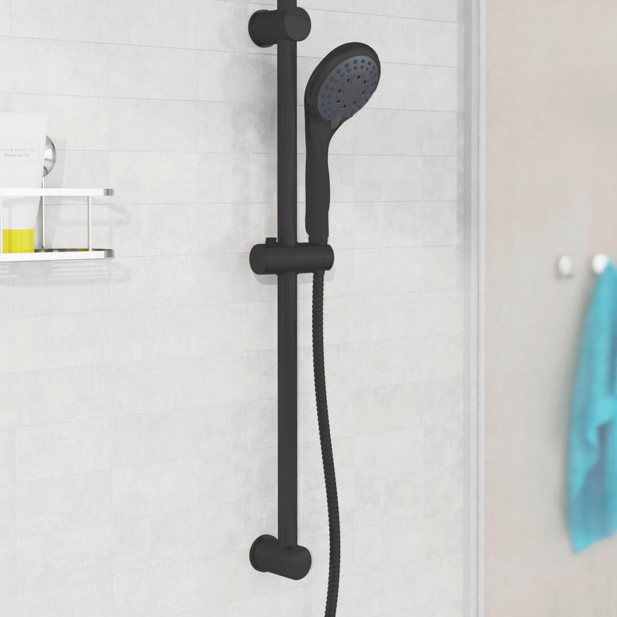 Brauseschlauch schwarz, L: 150cm - Schwarz, KONVENTIONELL, Metall (150cm)