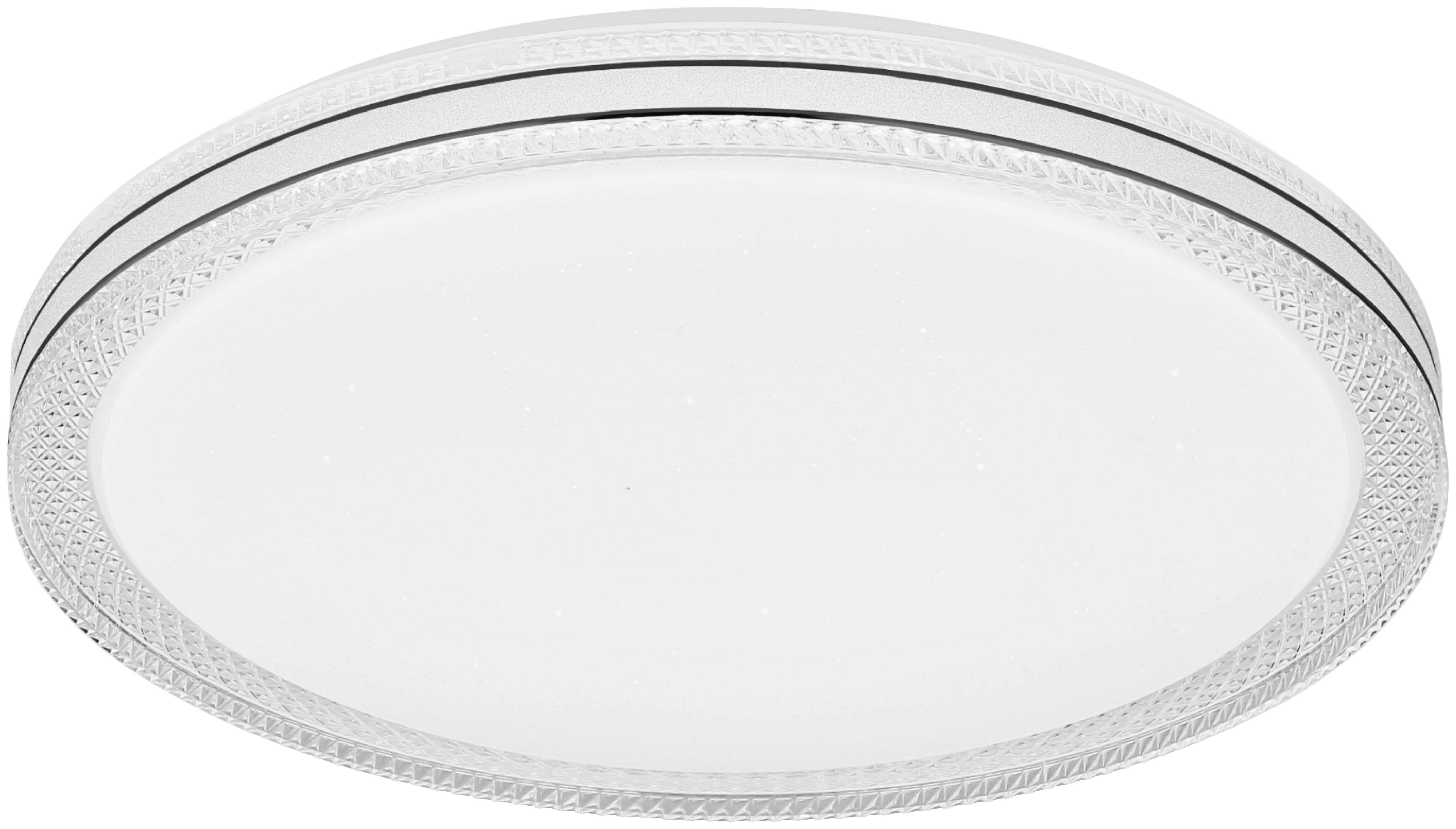 Led-deckenleuchte Beate Ø 49 Cm - Klar/Opal, MODERN, Kunststoff/Metall (49/7,5cm) - Luca Bessoni