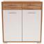 Komoda Q-big Qbk02 - bílá/tmavě hnědá, Moderní, dřevo (98/105/44cm) Komoda Q-big Qbk02 - bílá/tmavě hnědá, Moderní, dřevo (98/105/44cm)