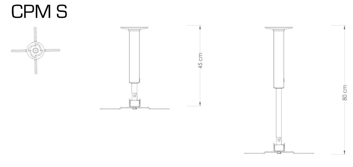 Tv- Wandhlaterung Cpm Silberfarben B: 62 Cm - Silberfarben, MODERN, Metall (62/45/19cm) - MID.YOU
