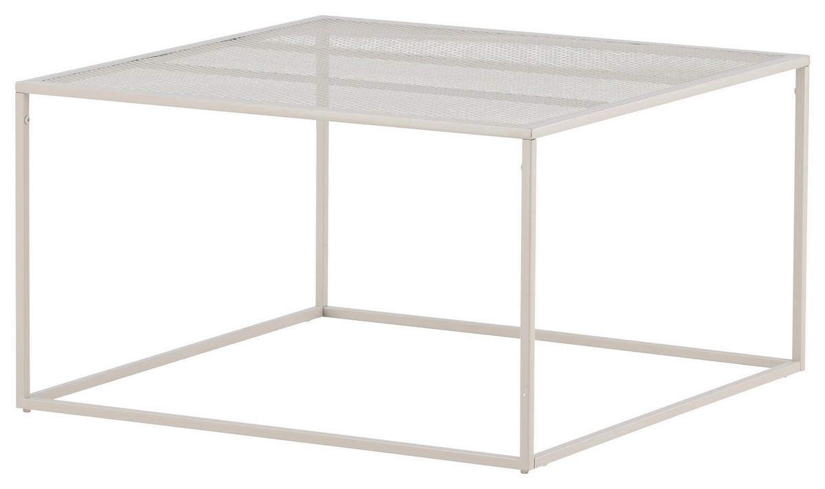Couchtisch Netz - Beige, Design, Metall (80/80/45cm) - Livetastic