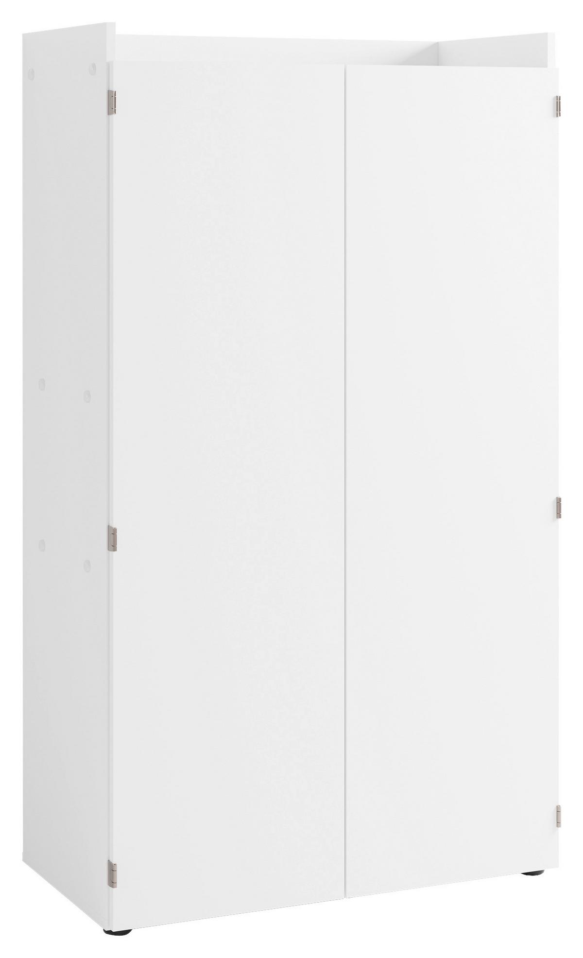 Sekretär Janne B: 80 cm Weiß inkl. Stauraum, Tastaturauszug - Schwarz/Weiß, Design, Holzwerkstoff (80/141/40cm) - MID.YOU