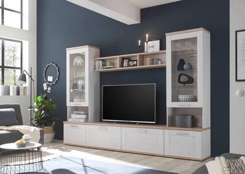 4-teilige Wohnwand im Country-Stil