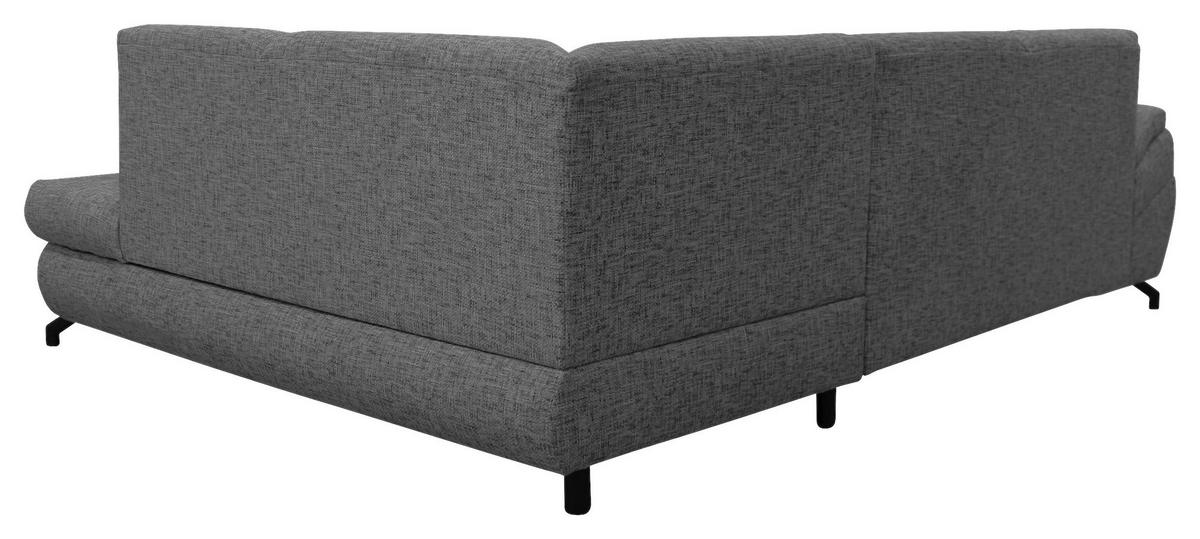 Ecksofa Imo Dunkelgrau 274x201 Cm - Dunkelgrau/Schwarz, Design, Textil (274/201cm) - MID.YOU