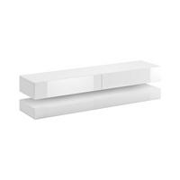 Lowboard TV Stand Fly Weiß B: 140 cm - Weiß, Design, Holzwerkstoff (140/25/33,8cm) - MID.YOU