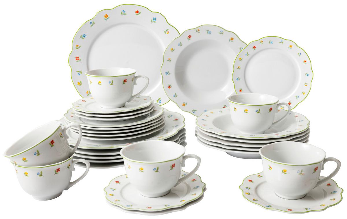 Kombiservice Lillian - Weiß, Basics, Keramik - James Wood