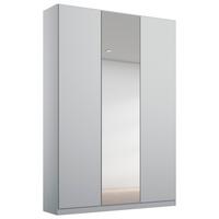SKRIŇA S OTOČNÝMI DVERAMI ALABAMA - svetlosivá/strieborná, Modern, kompozitné drevo (136/229/54cm)