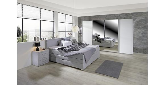 Schwebetürenschrank M. Spiegel 361 Cm Bensheim, Weiß - Klar/Eichefarben, MODERN, Holzwerkstoff (361/230/62cm) - James Wood