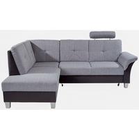 Sarokkanapé Portland - világosszürke/grafitszürke, Konventionell, textil (196/245cm)