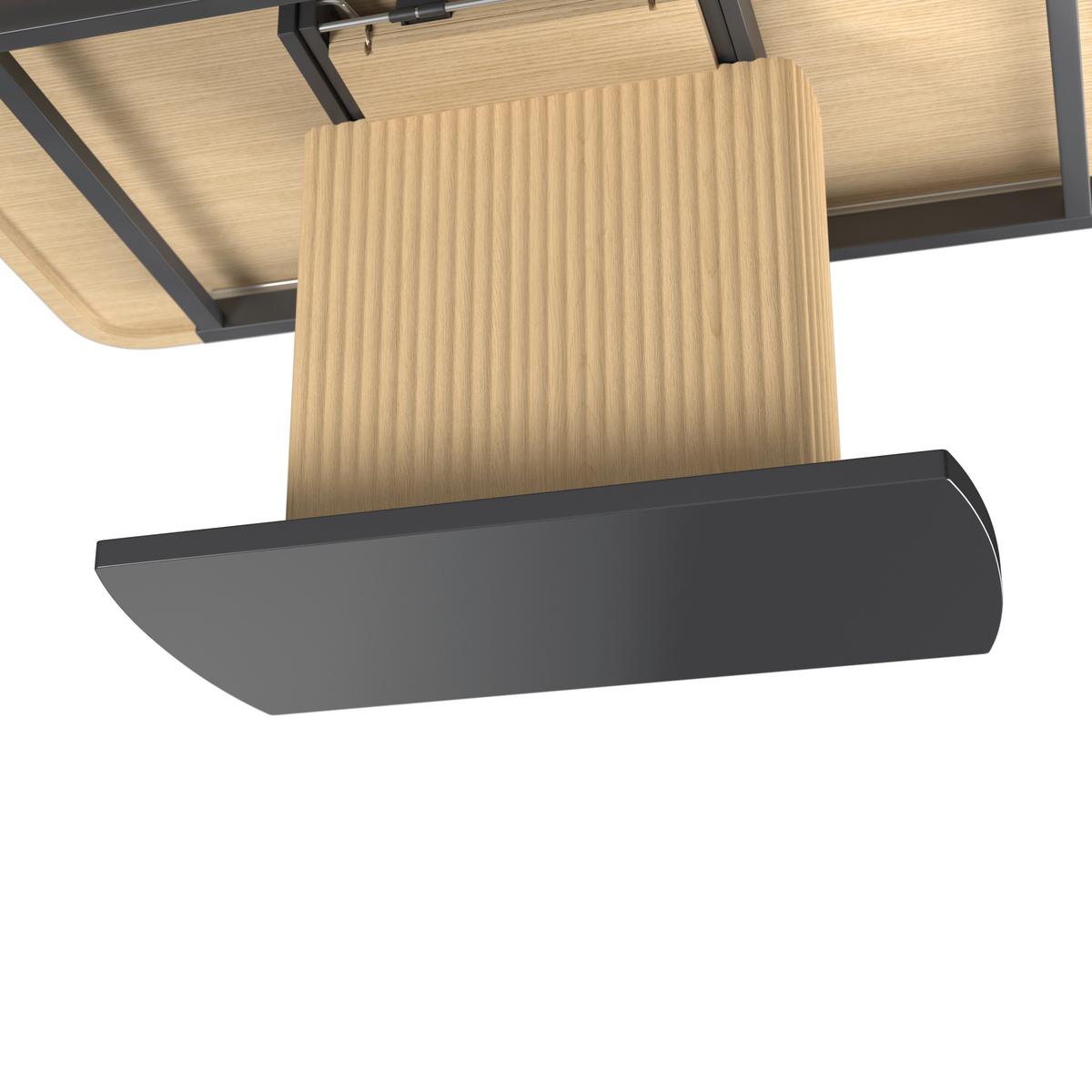 ROZŤAHOVACÍ STÔL AMADO 200X90 CM - čierna/farba duba, Modern, kov/drevo (200/76/90cm) - Bessagi Home